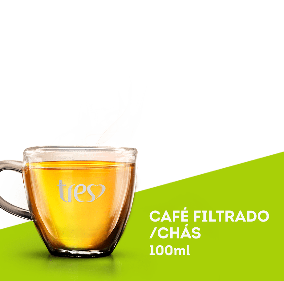 Cafeteira TRES e produtos da 3 Corações