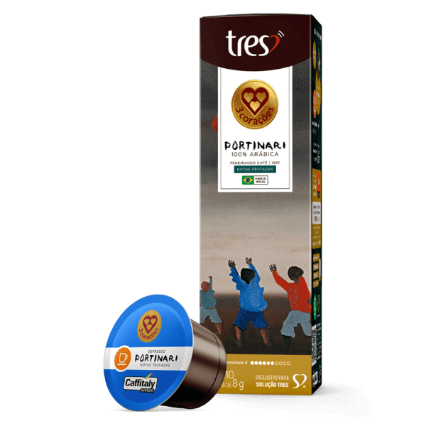 Cápsula de Café Espresso Portinari Meninos Soltando Pipa TRES 3 Corações